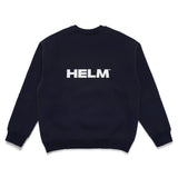 Block Logo Crew Sweatshirt - Navy