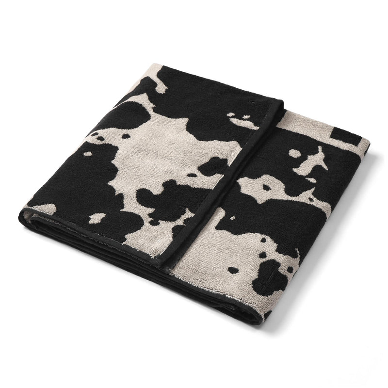 Block Logo Terry Towel - Cow Print